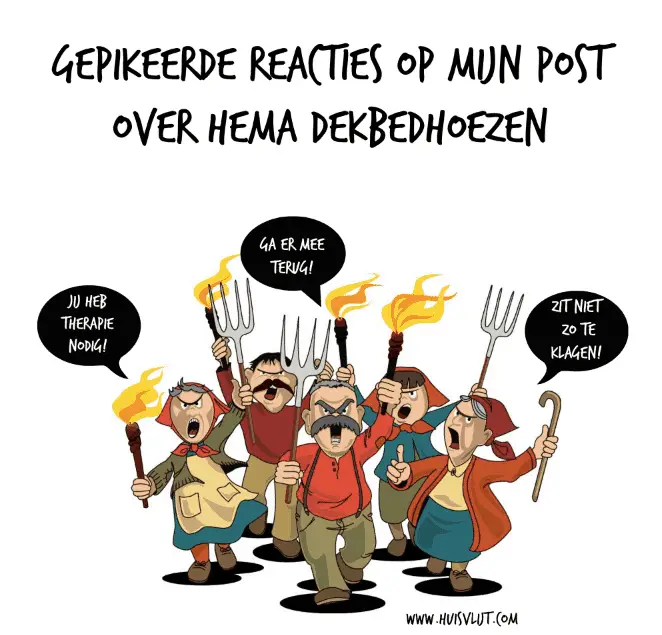 Gepikeerde reacties op mijn post over Hema dekbedhoezen