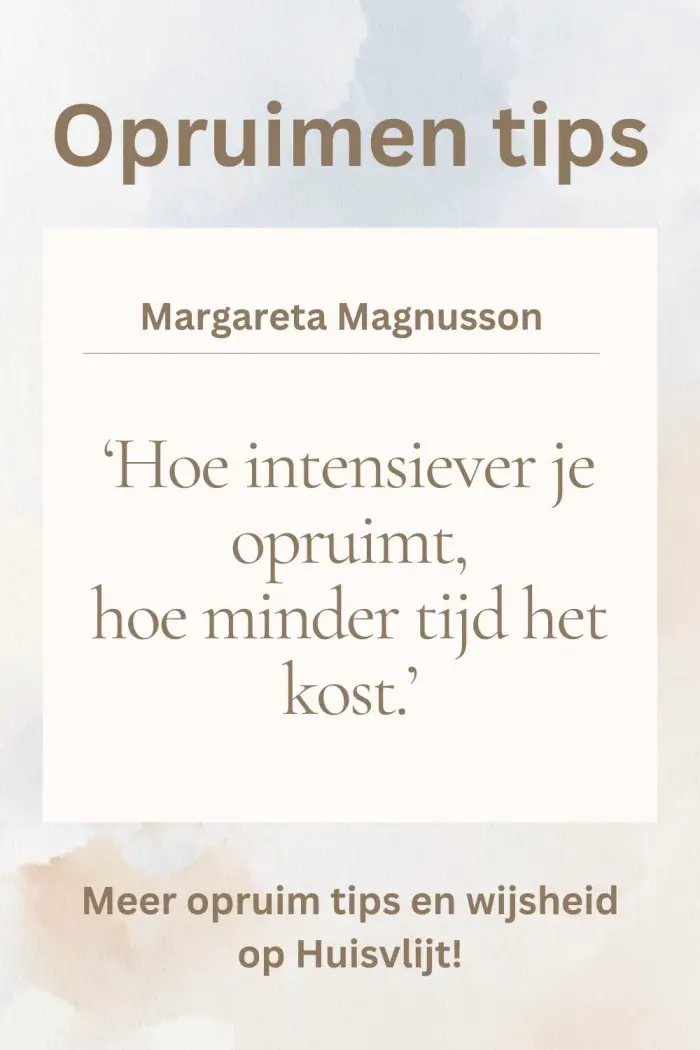 opruimen tips