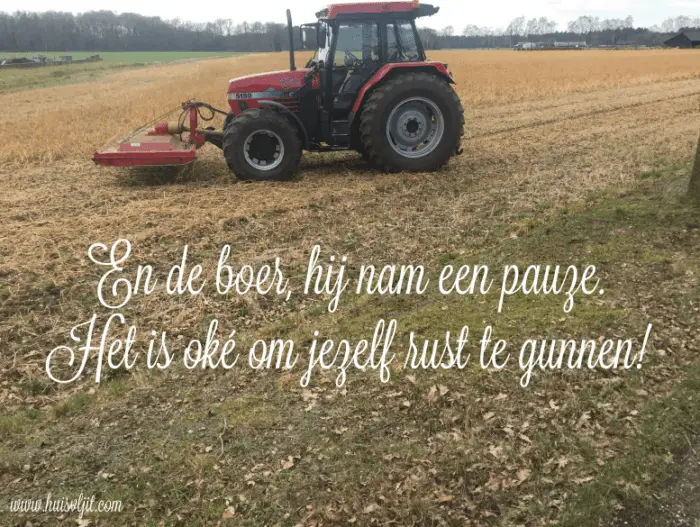 Het is oké om een pauze te nemen. Ook als het werk nog niet af is.