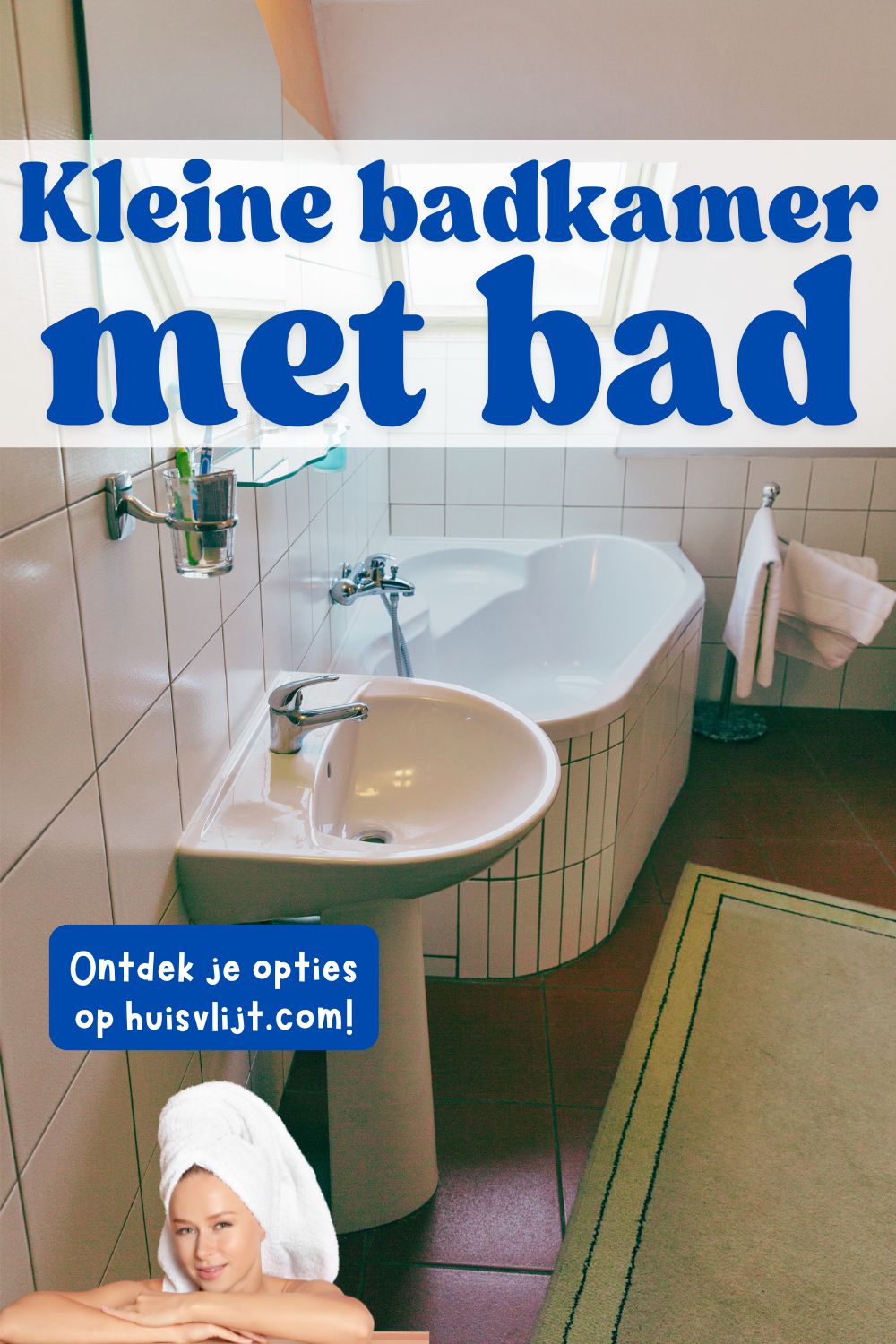 kleine badkamer met bad