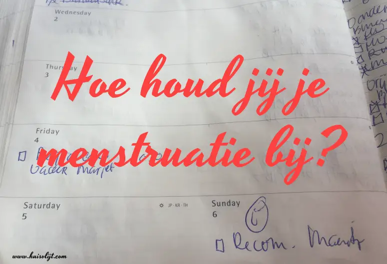 menstruatie bijhouden