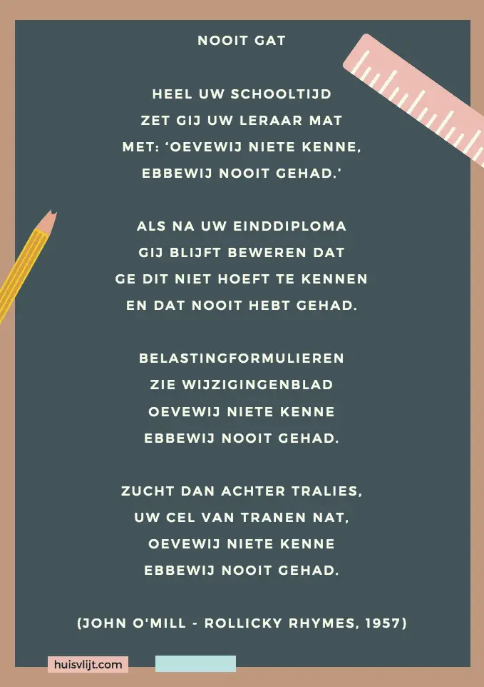Proefwerkweek: ‘Oevewij niete kenne,  Ebbewij nooit gehad’