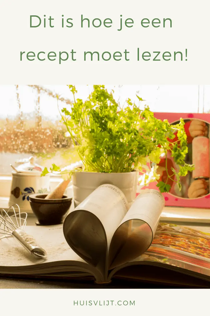 Dit is hoe je een recept moet lezen!