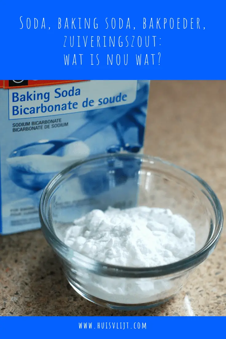 Bakpoeder, soda, baking soda en zuiveringszout: wat is nou wat?