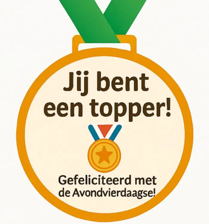 avondvierdaagse traktatie printable