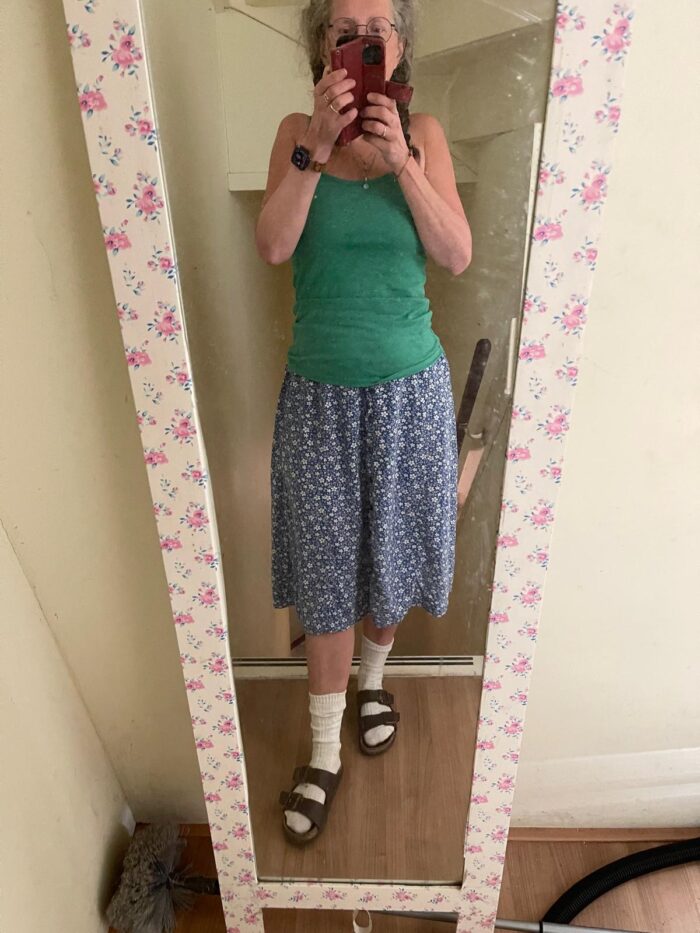 birkenstocks and socks outfit