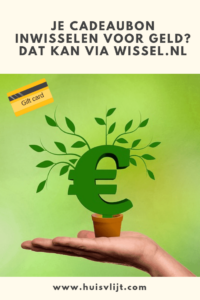 Cadeaubon inwisselen voor geld