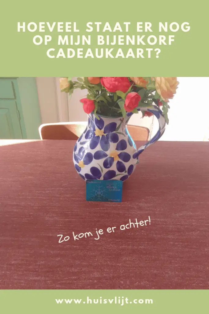 Hoeveel staat er op mijn Bijenkorf cadeaukaart?