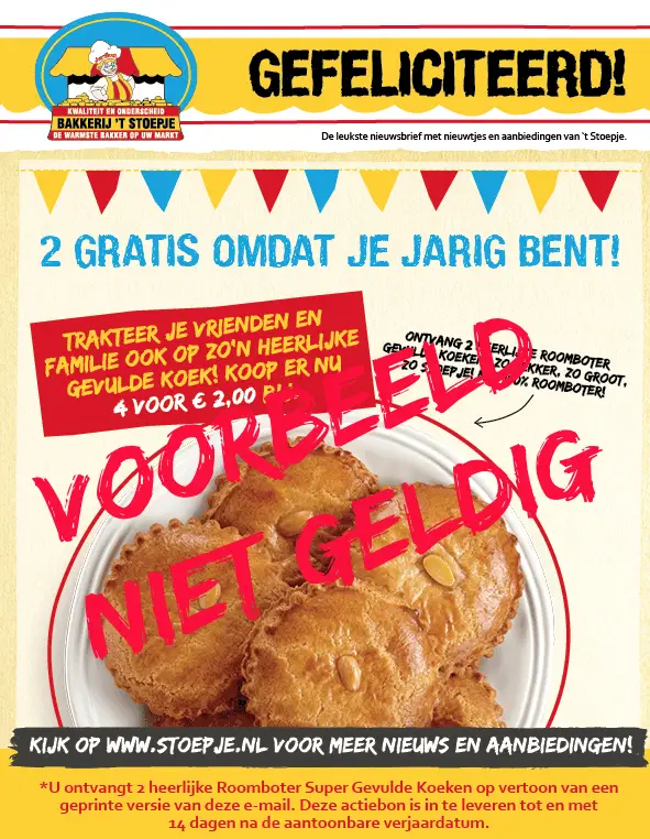 gratis op je verjaardag