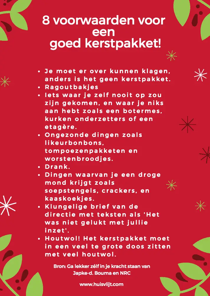 8 voorwaarden voor een goed kerstpakket met een knipoog ; )