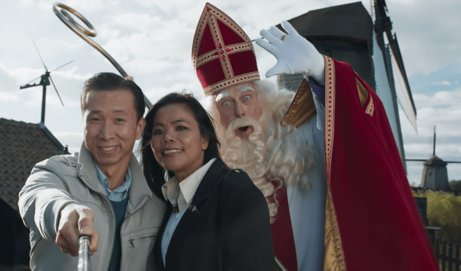 Lidl reclame: Sinterklaas photo bomb!