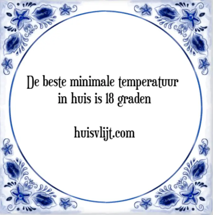 minimale temperatuur in huis