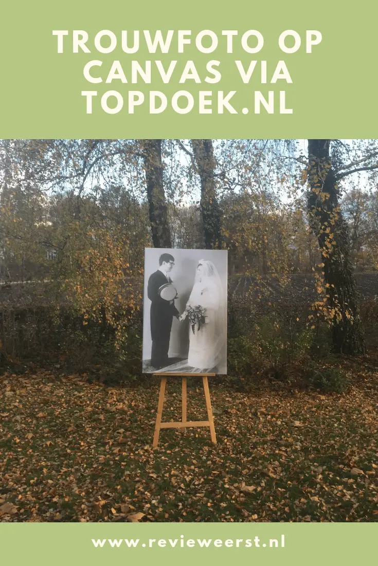 Trouwfoto op canvas