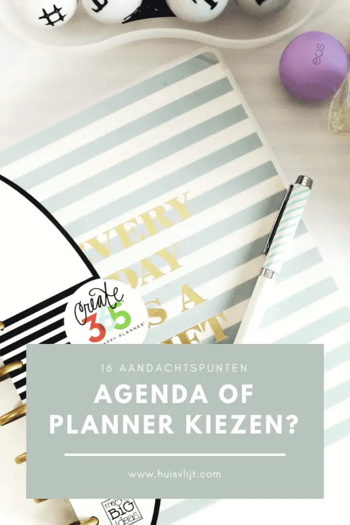 agenda of planner kiezen