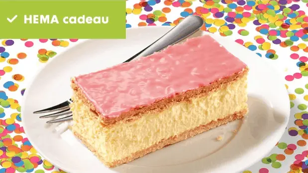 Gratis tompouce bij de Hema voor de verjaardag