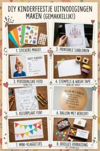 kinderfeestje uitnodiging knutselen