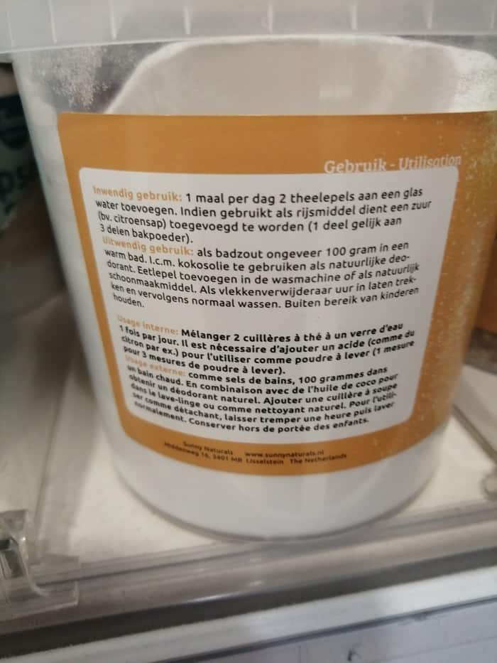 Zuiveringszout Kruidvat oftewel baking soda Huisvlijt