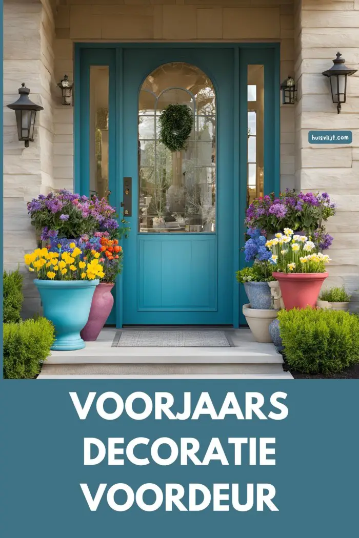 voorjaarsdecoratie voordeur