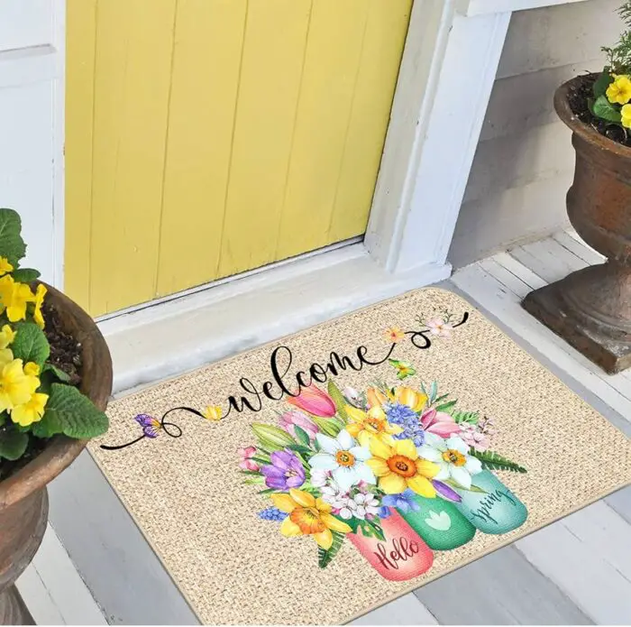 voorjaarsdecoratie voordeur