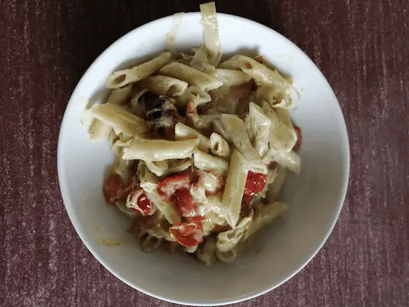 Pasta schotel met zalm