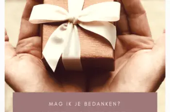 Mag ik u bedanken? Nee liever niet.