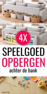 speelgoed opbergen achter de bank