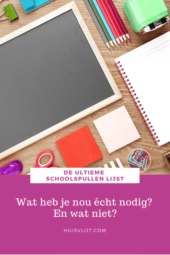 Schoolspullen lijst