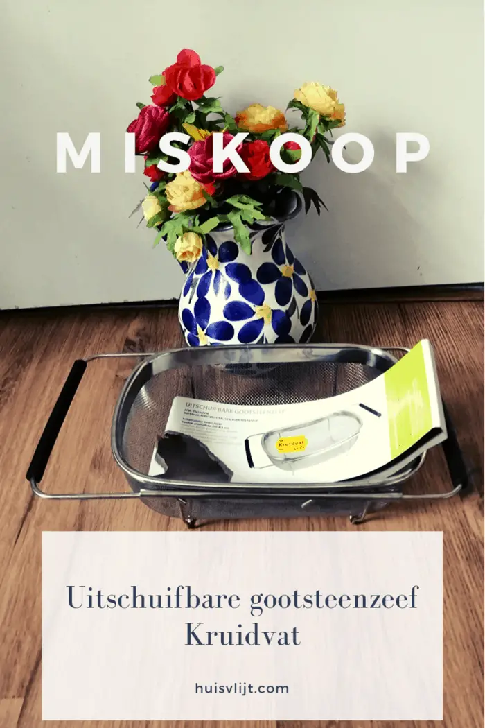 Miskoop: uitschuifbare gootsteen zeef  Kruidvat