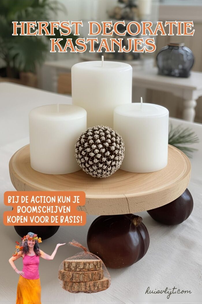 herfst decoratie kastanjes