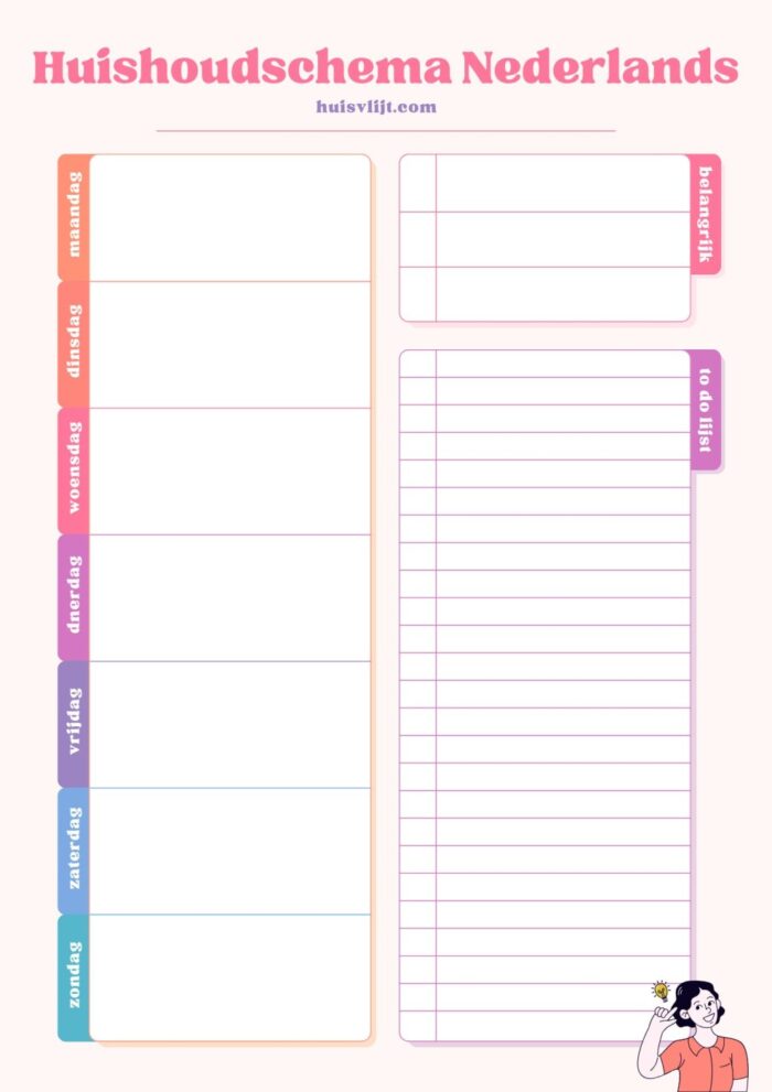 huishoudschema nederlands