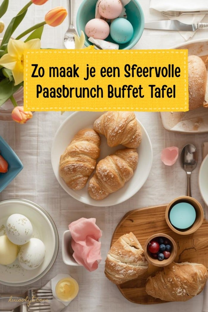 Sfeervolle Paasbrunch Buffet Tafel