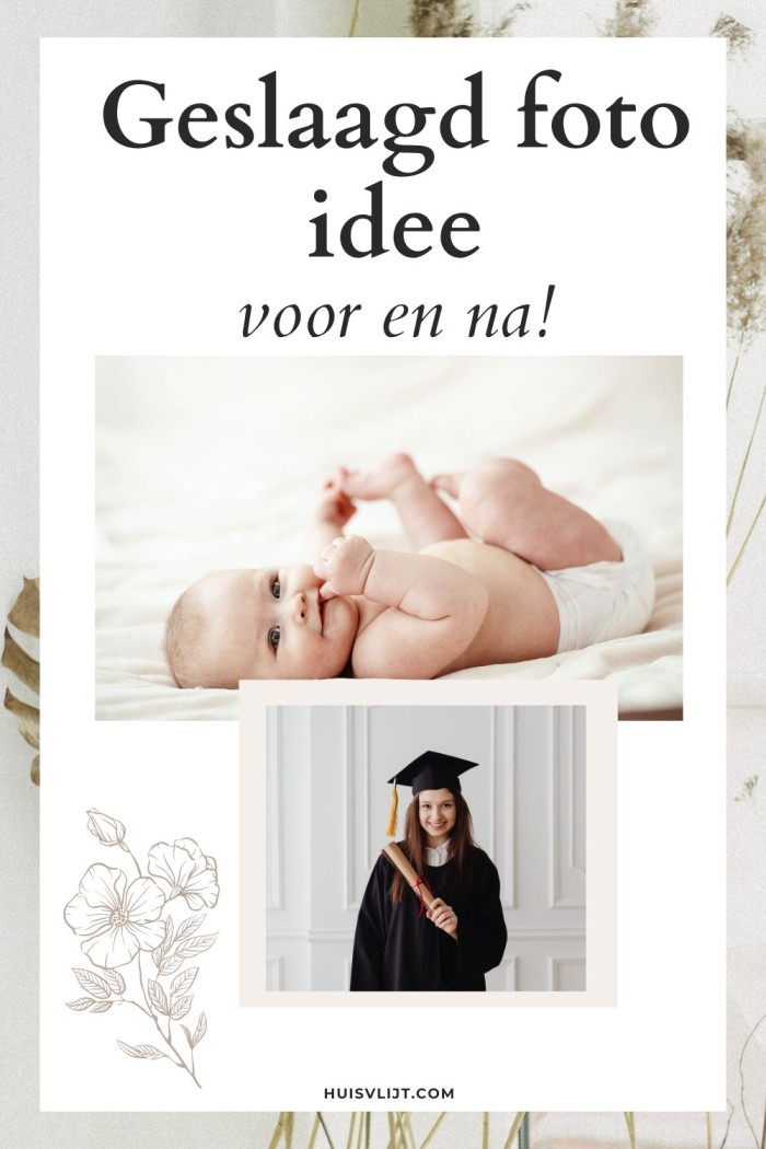 geslaagd foto voor en na