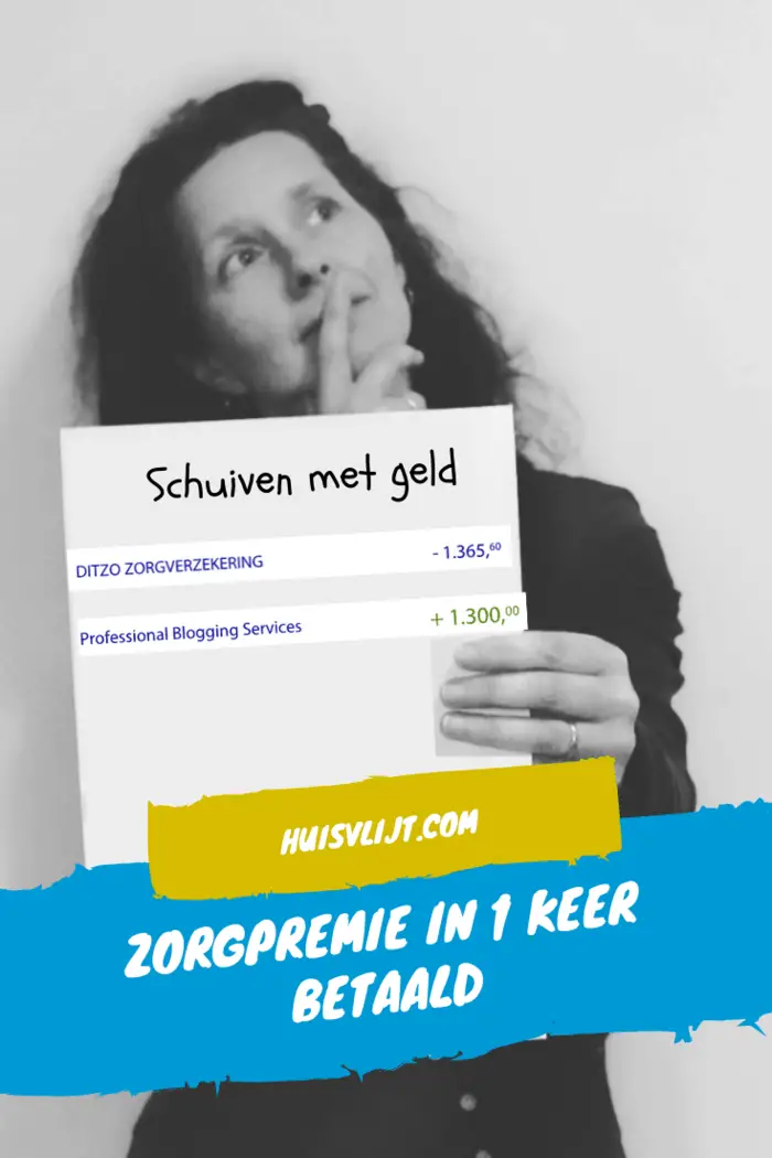 zorgpremie in 1 keer betalen