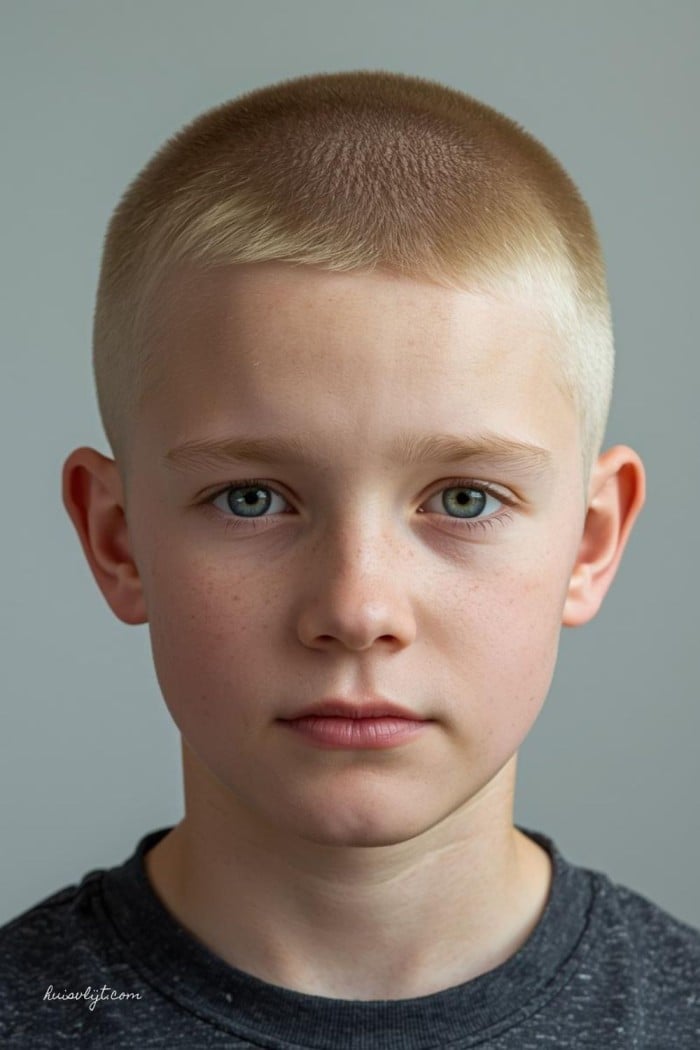 jongenskapsels kort blond
