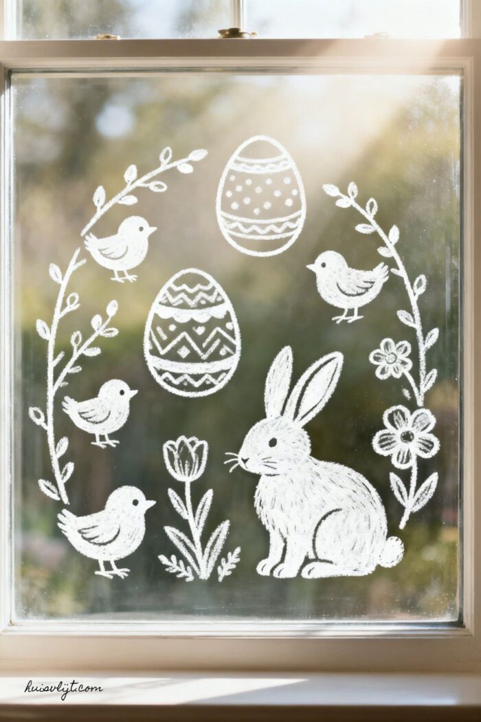 Raamtekeningen maken voor dummies! 4 raamtekeningen pasen