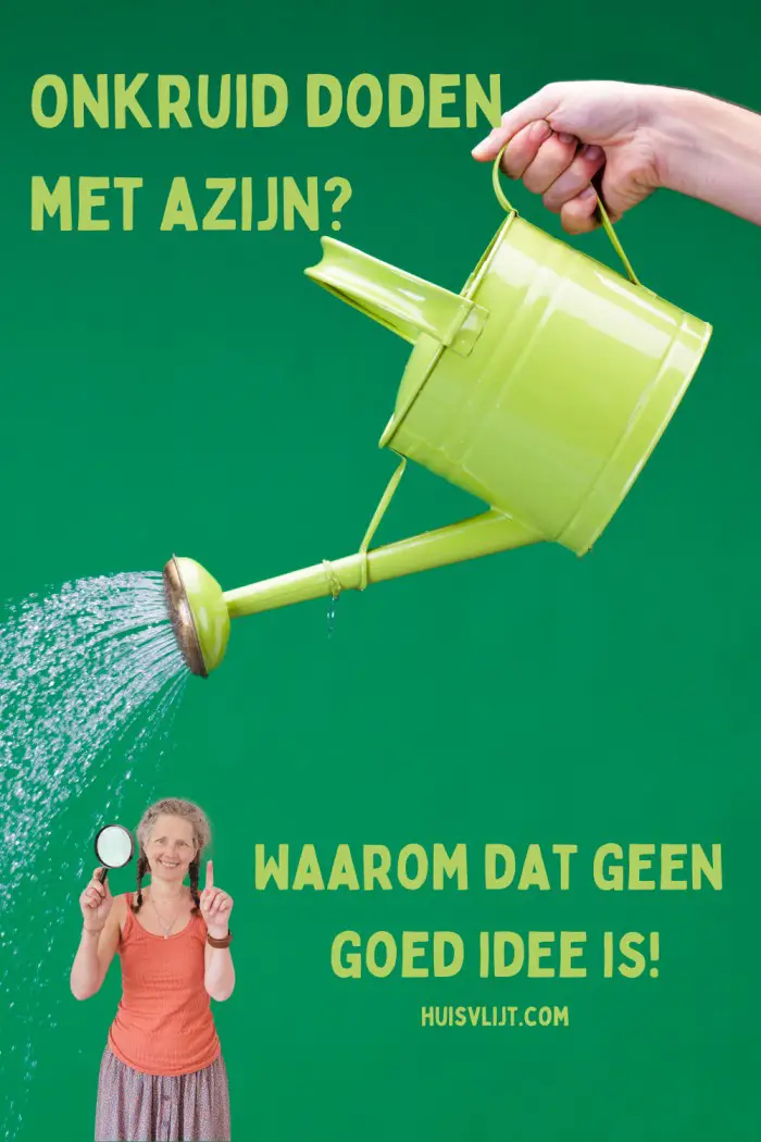 onkruid doden met azijn