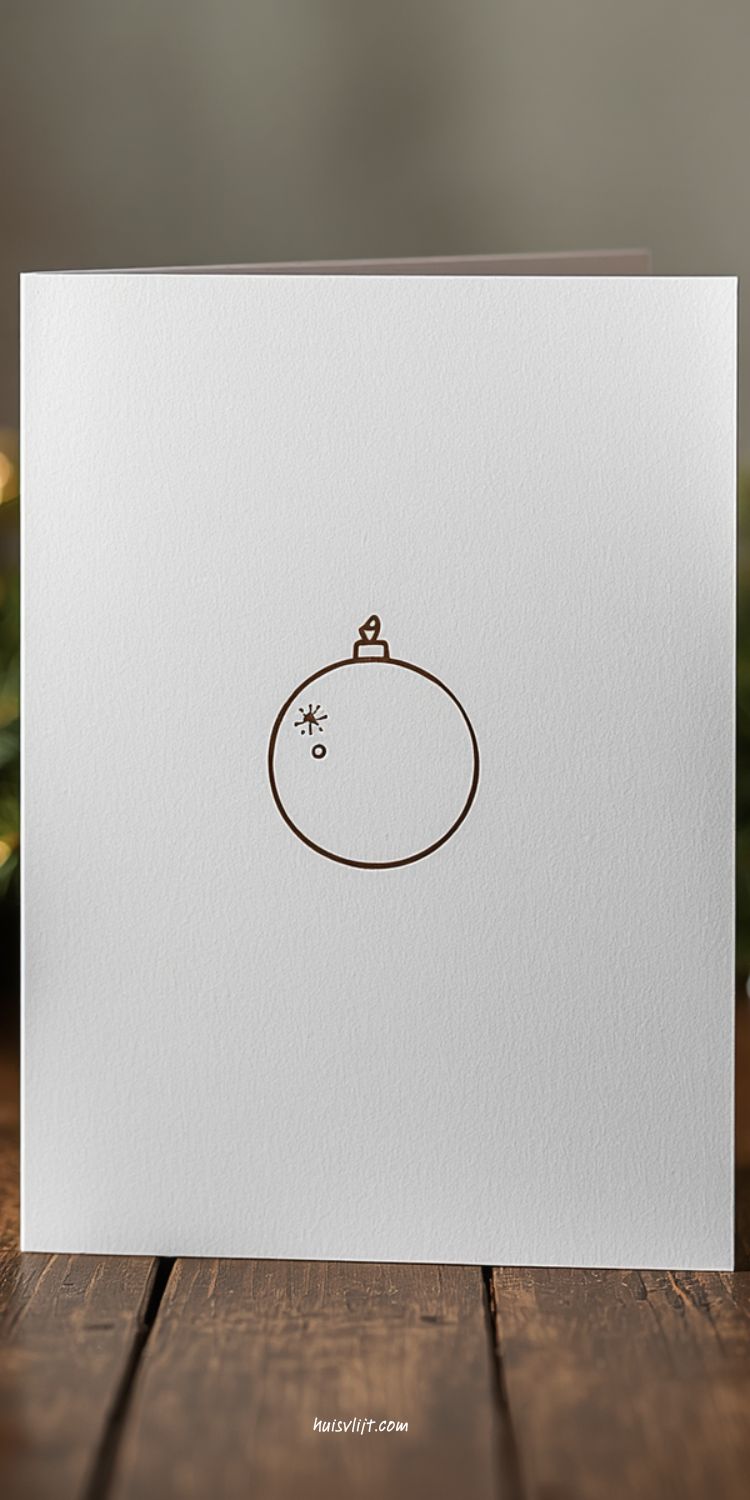 kerstkaartje tekenen simpel