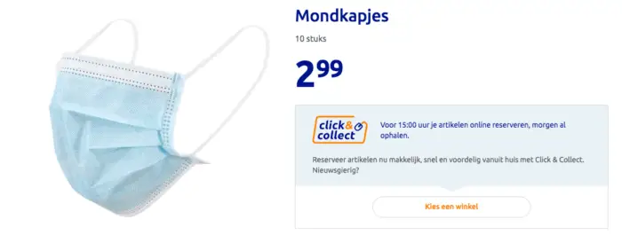 mondkapje action bestellen