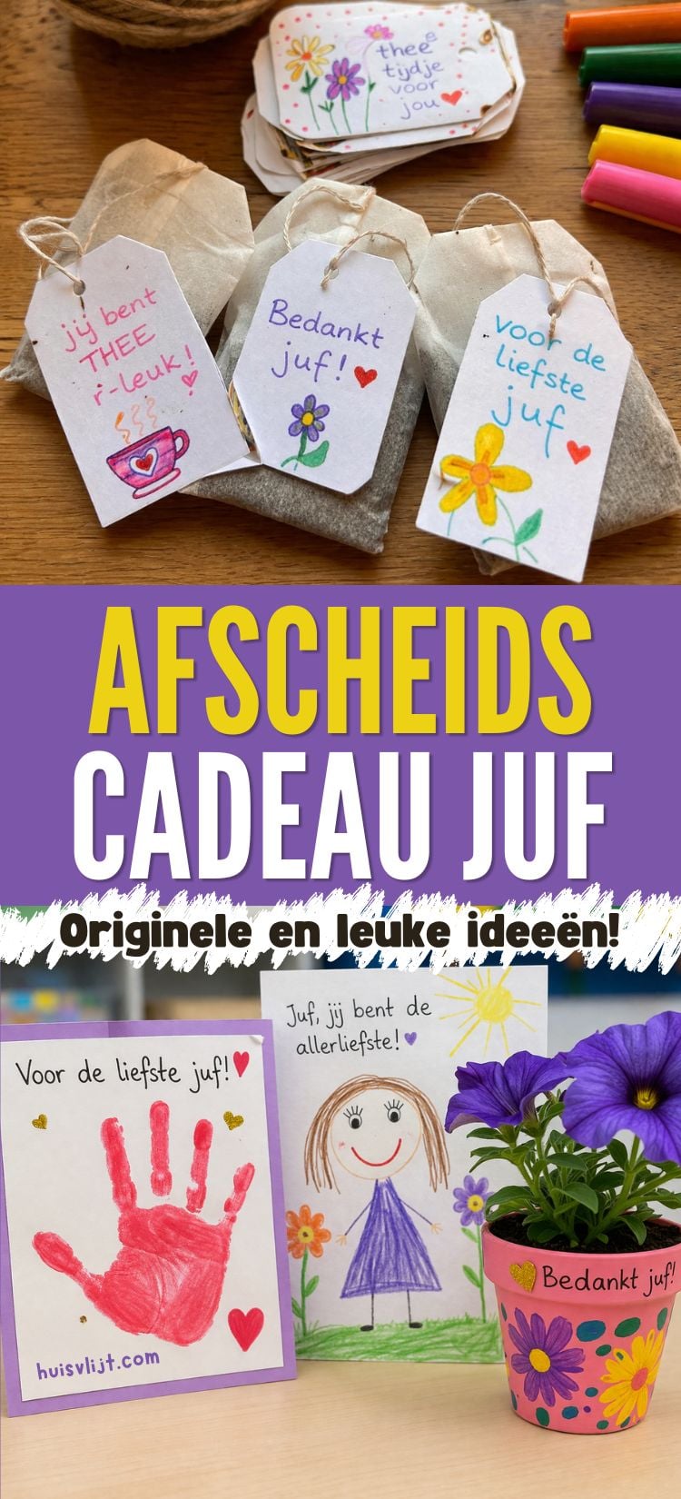 Afscheidscadeau voor de juf: 23 originele én eenvoudige ideeën (groep 1 t/m 8) 1 afscheidscadeau juf ideeën