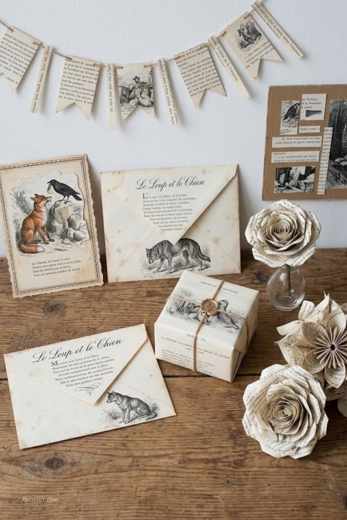 7 x Creatief met oude boeken en boek pagina's 1 knutselen met oude boeken