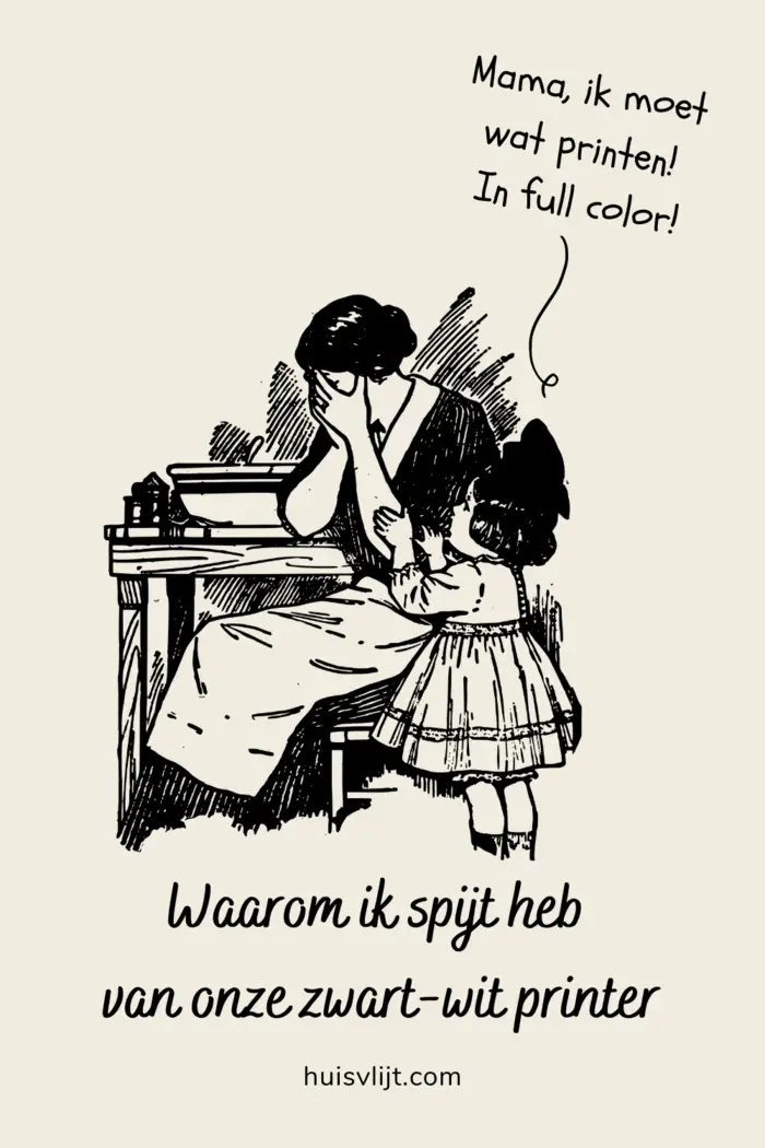 Waarom ik spijt heb van onze zwart-wit printer