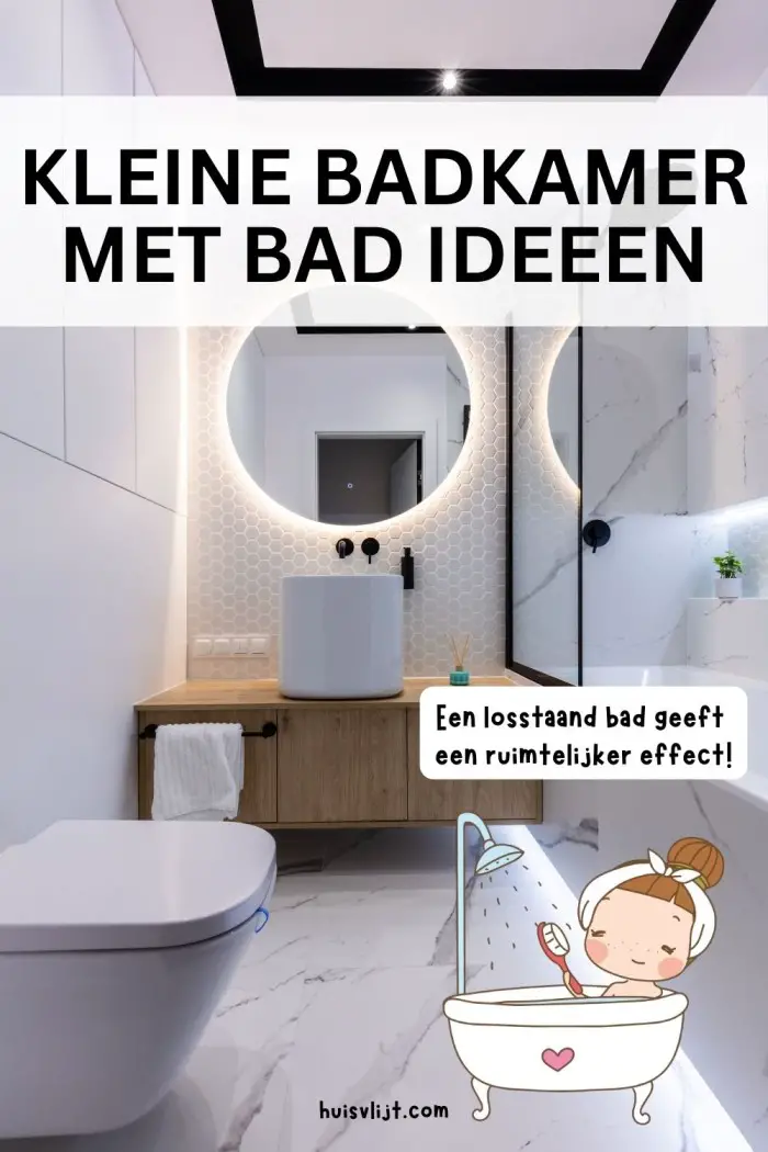 kleine badkamer met bad