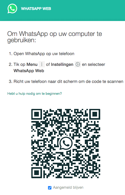 Whatsappen via computer met web whatsapp