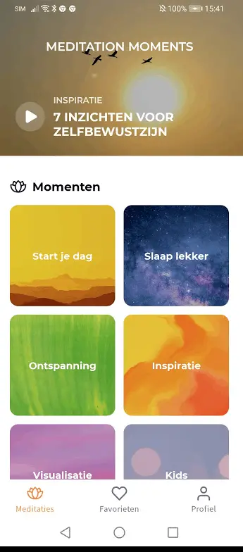 Meditation moments app