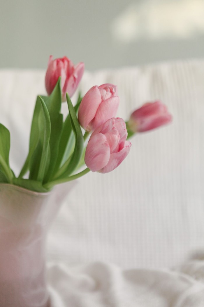 lente boeket tulpen