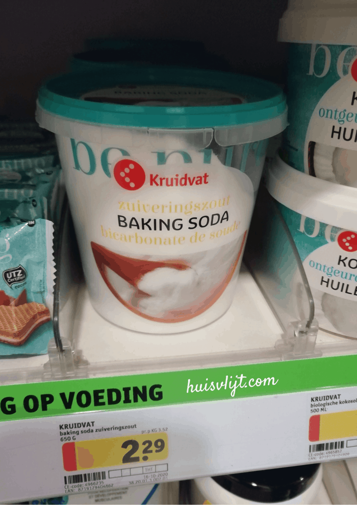 Waar kun je zuiveringszout of baking soda kopen? Huisvlijt