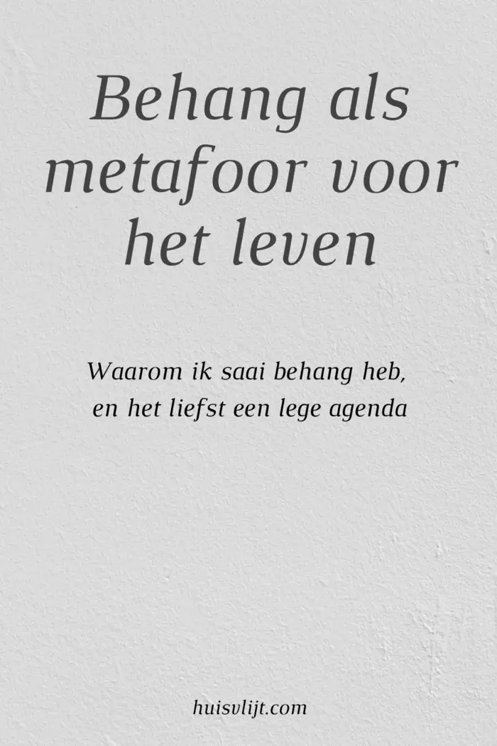 Behang als metafoor voor het leven