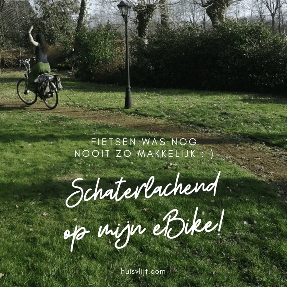 Schaterlachend op mijn eBike : )