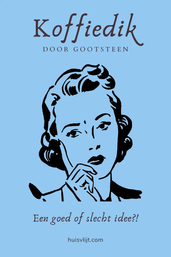koffiedik door gootsteen