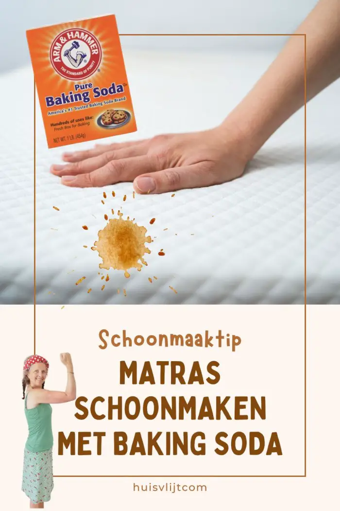 matras schoonmaken met baking soda